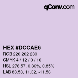 Color code: HEX #DCCAE6 | qconv.com