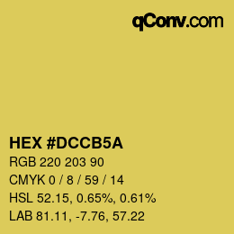 Color code: HEX #DCCB5A | qconv.com