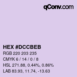 Color code: HEX #DCCBEB | qconv.com