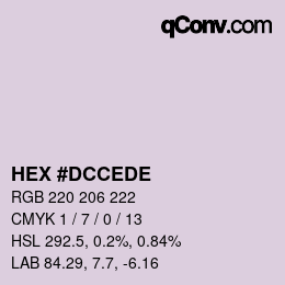 カラーコード: HEX #DCCEDE | qconv.com
