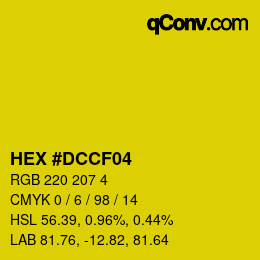 Color code: HEX #DCCF04 | qconv.com