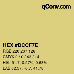 Farbcode: HEX #DCCF7E | qconv.com