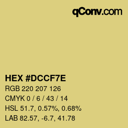 カラーコード: HEX #DCCF7E | qconv.com