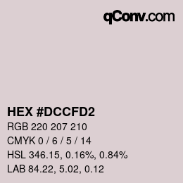 Color code: HEX #DCCFD2 | qconv.com