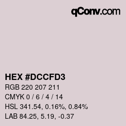 Color code: HEX #DCCFD3 | qconv.com