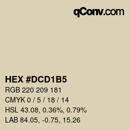 Color code: HEX #DCD1B5 | qconv.com