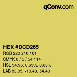 Color code: HEX #DCD265 | qconv.com