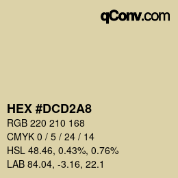 カラーコード: HEX #DCD2A8 | qconv.com