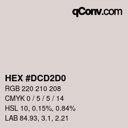 Color code: HEX #DCD2D0 | qconv.com