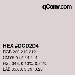 Color code: HEX #DCD2D4 | qconv.com