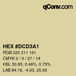 カラーコード: HEX #DCD3A1 | qconv.com