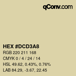 Color code: HEX #DCD3A8 | qconv.com