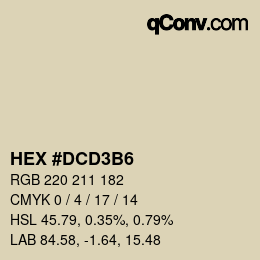 Color code: HEX #DCD3B6 | qconv.com