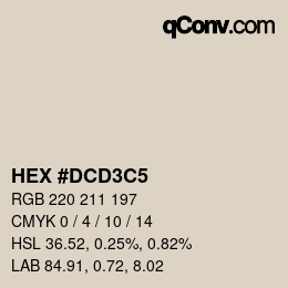 Color code: HEX #DCD3C5 | qconv.com