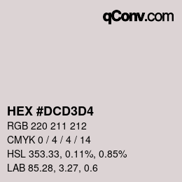 Color code: HEX #DCD3D4 | qconv.com