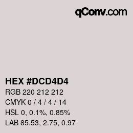 颜色代码: HEX #DCD4D4 | qconv.com