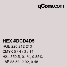 カラーコード: HEX #DCD4D5 | qconv.com