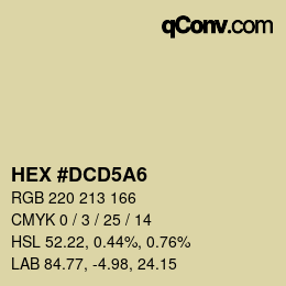 Color code: HEX #DCD5A6 | qconv.com