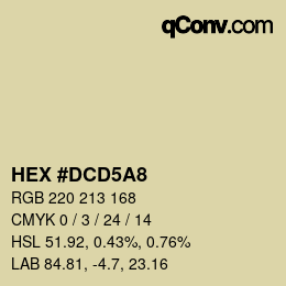 颜色代码: HEX #DCD5A8 | qconv.com