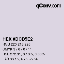 Color code: HEX #DCD5E2 | qconv.com