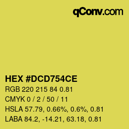 Código de color: HEX #DCD754CE | qconv.com