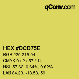 カラーコード: HEX #DCD75E | qconv.com