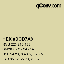 颜色代码: HEX #DCD7A8 | qconv.com