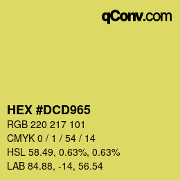 Color code: HEX #DCD965 | qconv.com
