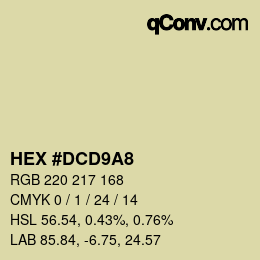 カラーコード: HEX #DCD9A8 | qconv.com