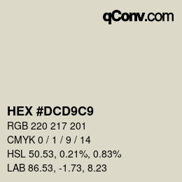 Color code: HEX #DCD9C9 | qconv.com