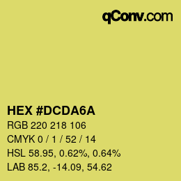 Color code: HEX #DCDA6A | qconv.com