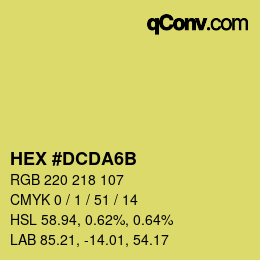 カラーコード: HEX #DCDA6B | qconv.com