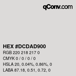 Color code: HEX #DCDAD900 | qconv.com