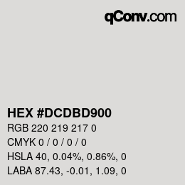 Color code: HEX #DCDBD900 | qconv.com