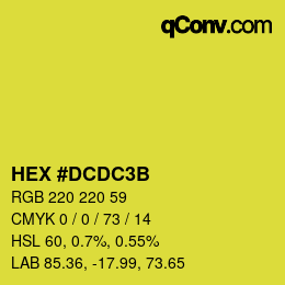 Color code: HEX #DCDC3B | qconv.com