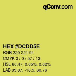 Code couleur: HEX #DCDD5E | qconv.com