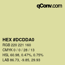 カラーコード: HEX #DCDDA0 | qconv.com