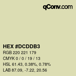 颜色代码: HEX #DCDDB3 | qconv.com