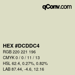 Color code: HEX #DCDDC4 | qconv.com