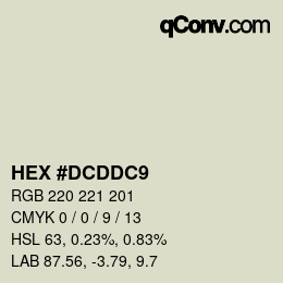 カラーコード: HEX #DCDDC9 | qconv.com