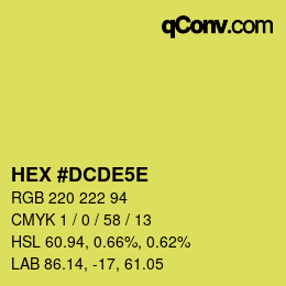 Farbcode: HEX #DCDE5E | qconv.com