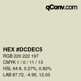 カラーコード: HEX #DCDEC5 | qconv.com