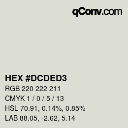 Color code: HEX #DCDED3 | qconv.com