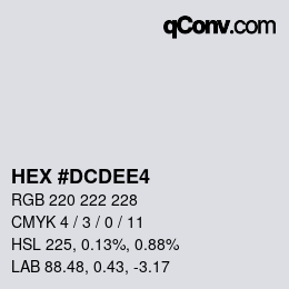 Color code: HEX #DCDEE4 | qconv.com