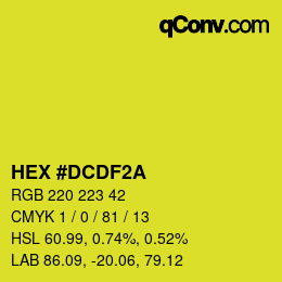 カラーコード: HEX #DCDF2A | qconv.com