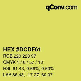 Color code: HEX #DCDF61 | qconv.com