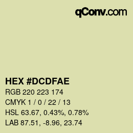 Color code: HEX #DCDFAE | qconv.com