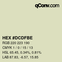 カラーコード: HEX #DCDFBE | qconv.com