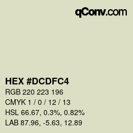 カラーコード: HEX #DCDFC4 | qconv.com