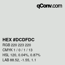カラーコード: HEX #DCDFDC | qconv.com